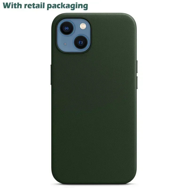 Coque magnétique en cuir Apple Magsafe