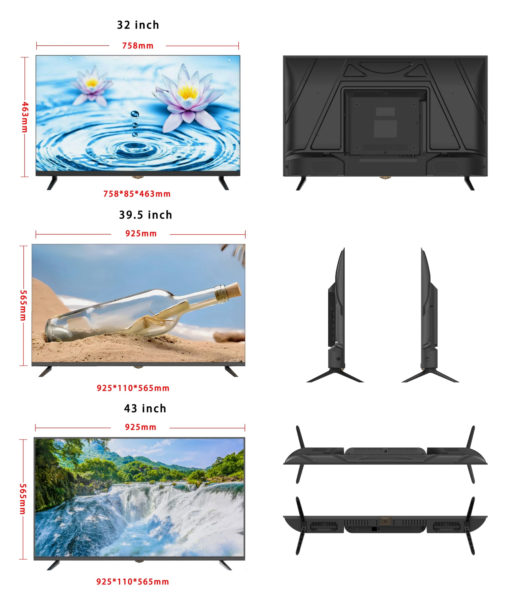 Téléviseur LED intelligent Android 14