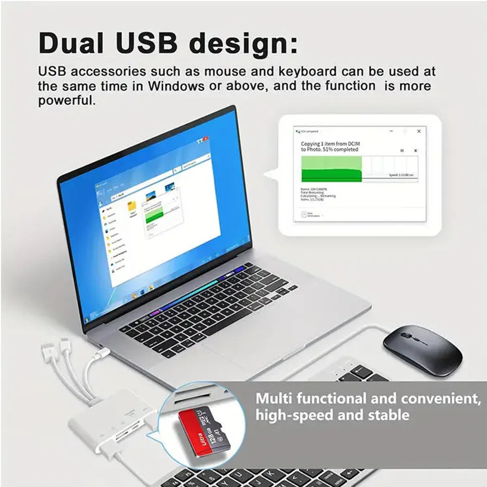 Lecteur de carte universel 8 en 1