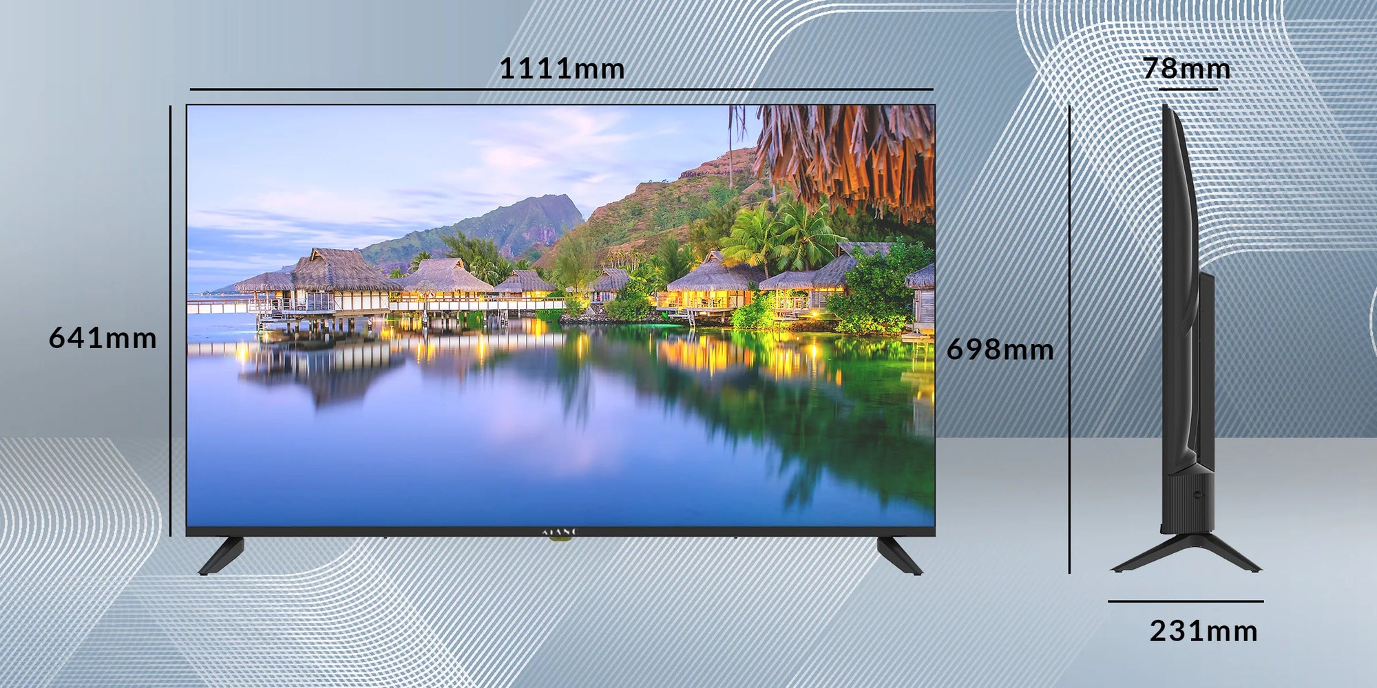 TV LED Kiano Elegance TV 50" 4K UHD Smart Tv WiFi Miracast PVR