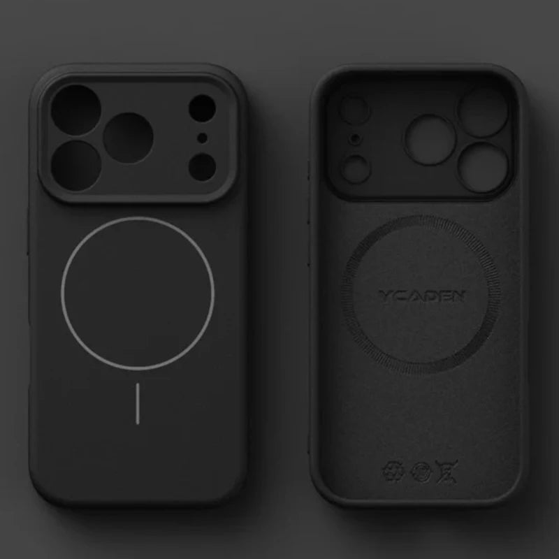 Coque de téléphone magnétique en Silicone liquide Apple