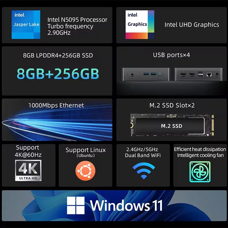 BMAX Mini PC B3 Pro Windows 11 Pro