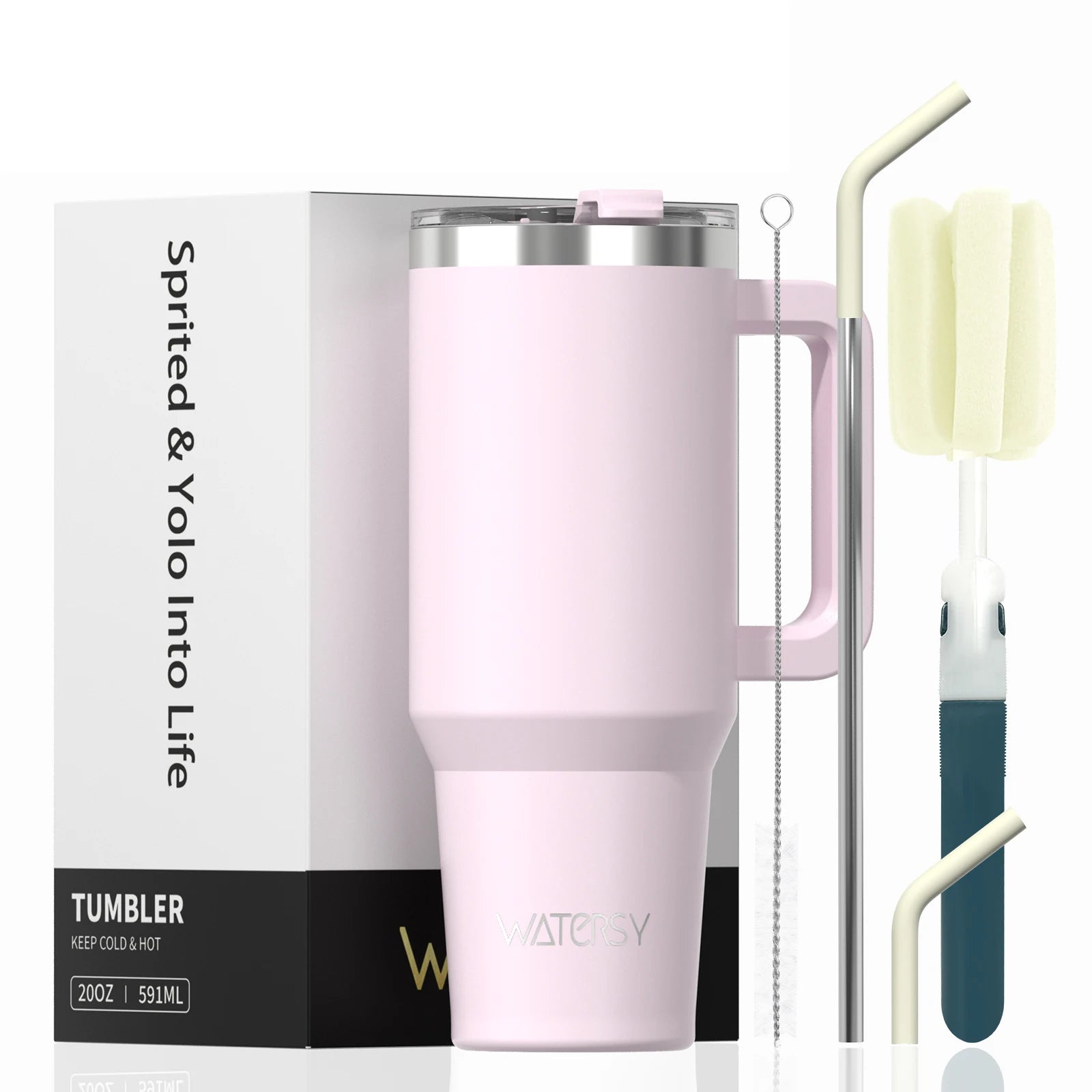 Tasse isolée en acier inoxydable de 591ml