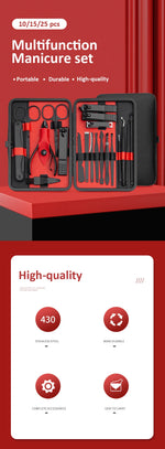 Ensemble de manucure 10/15/25 pièces
