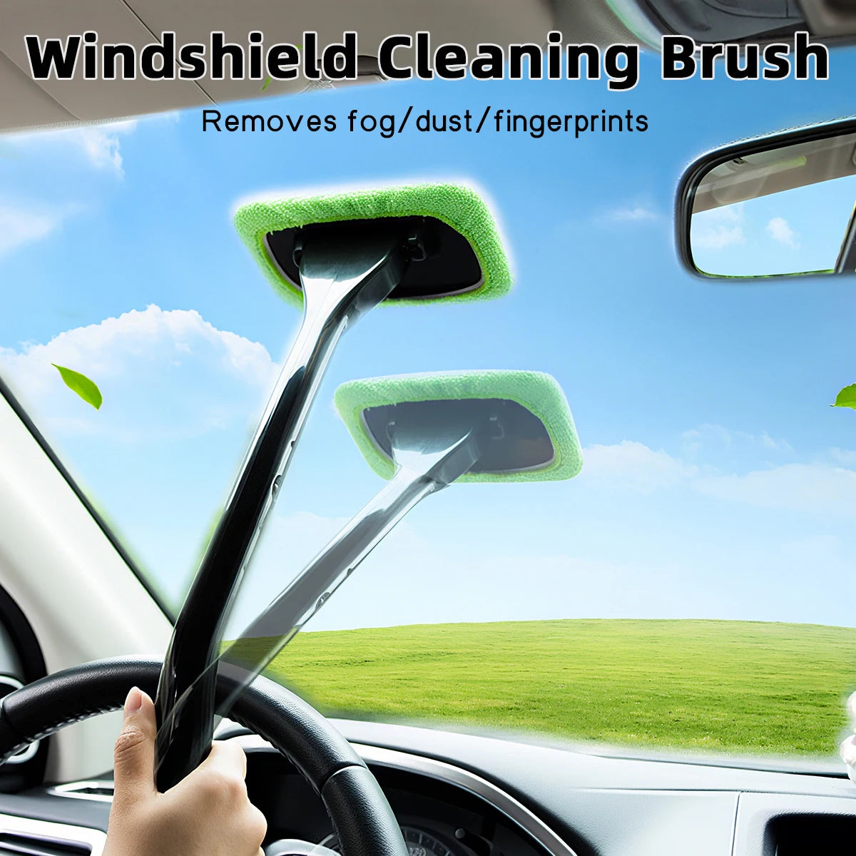 Windshield Cleaning Brush with 180° Rotating Head