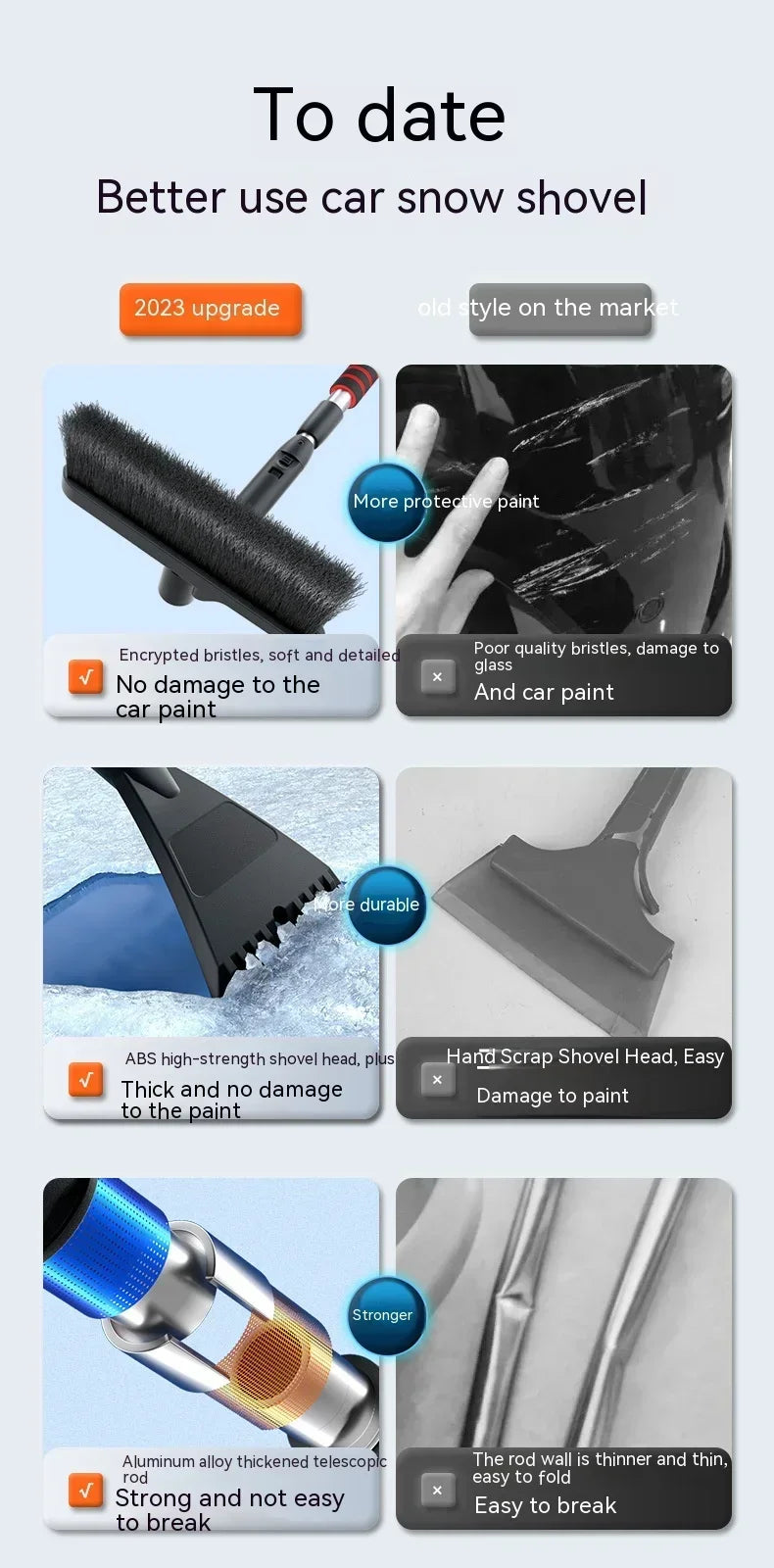 Extendable snow shovel 