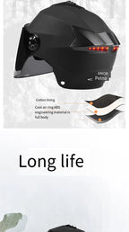 Casques de moto avec lumières Led