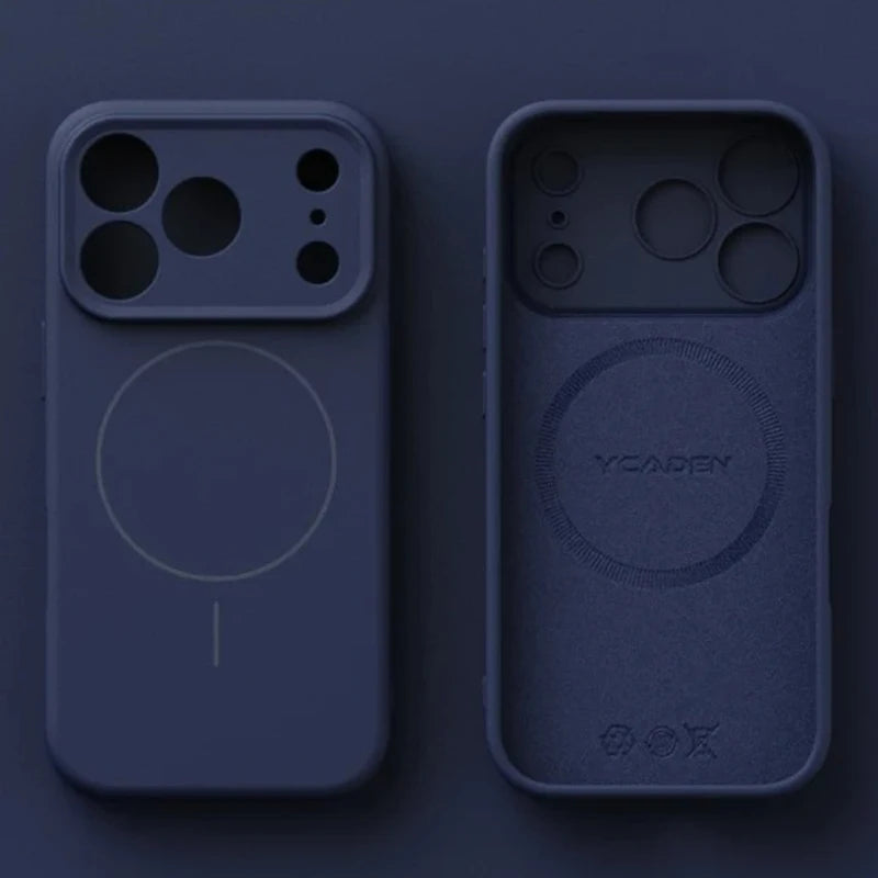 Coque de téléphone magnétique en Silicone liquide Apple