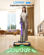Laresar X11 Aspirateur Balai sans Fil, 75KPa/650W