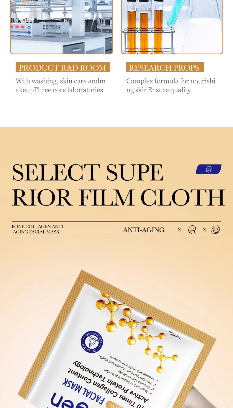 Masque Facial Anti-rides au collagène