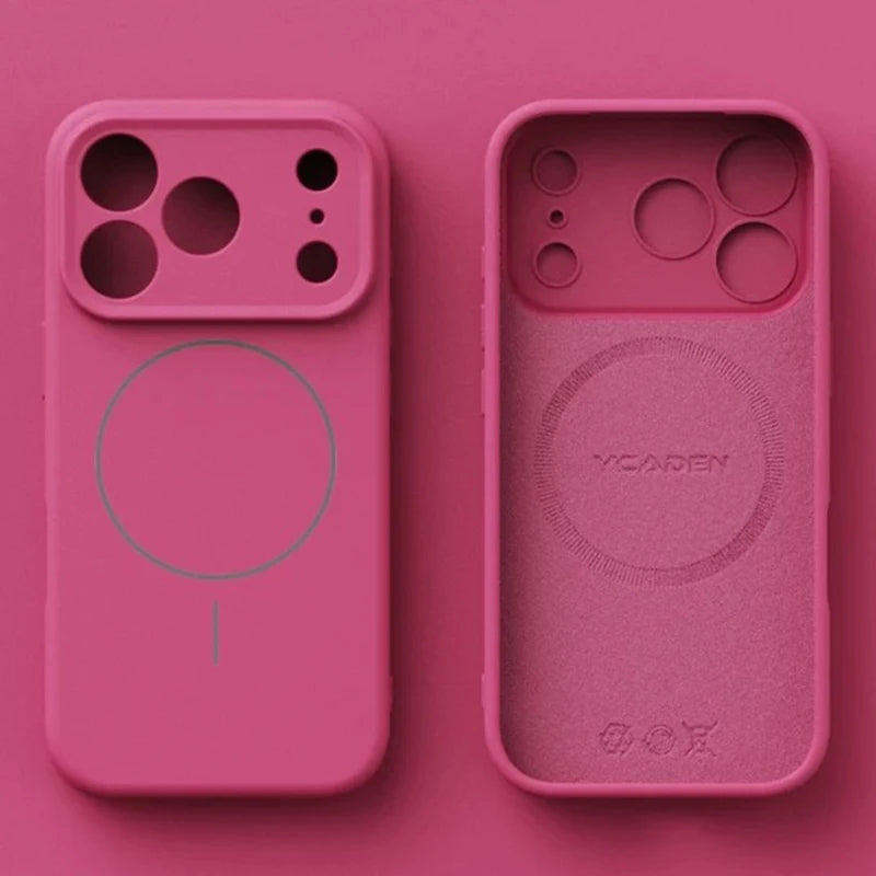 Apple Liquid Silicone Magnetic Phone Case