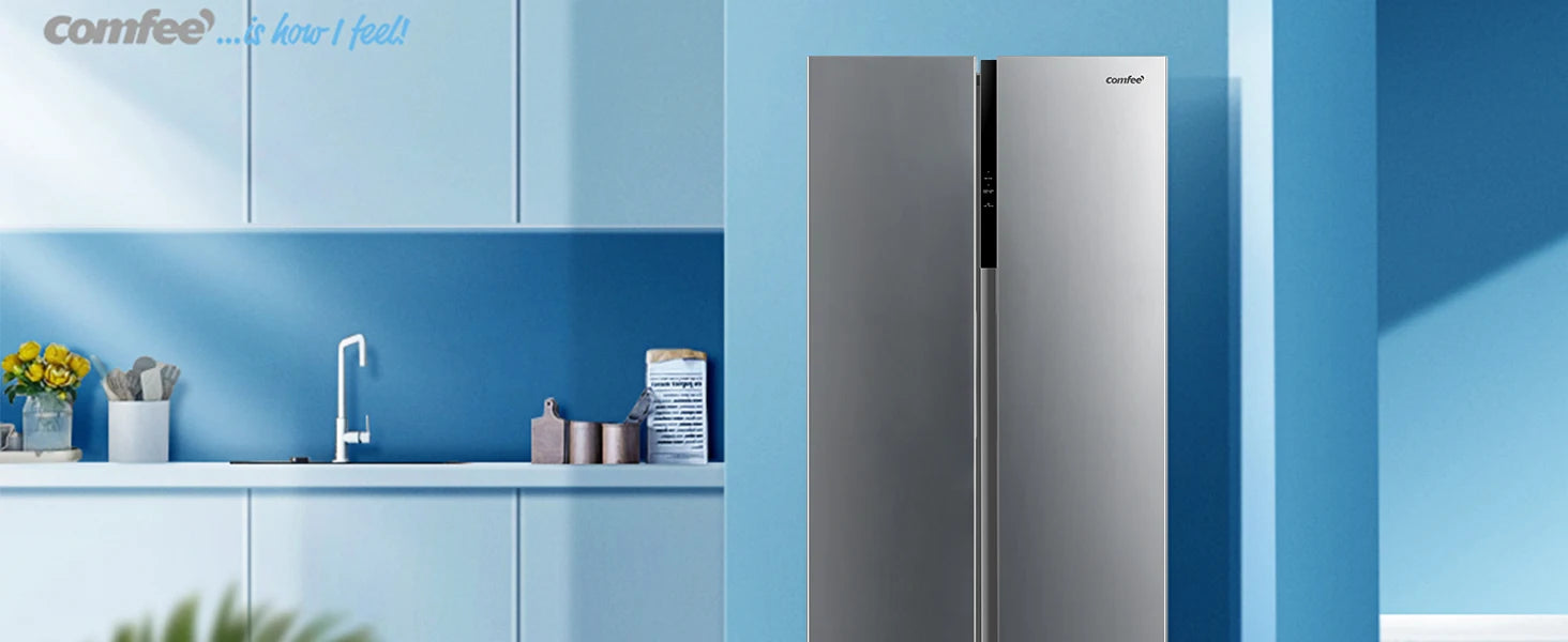 Réfrigérateur-congélateur américain Comfee'RCS609IX2/sans gel/compresseur inverseur/hauteur 177,5 cm/460 L(271 + 189)