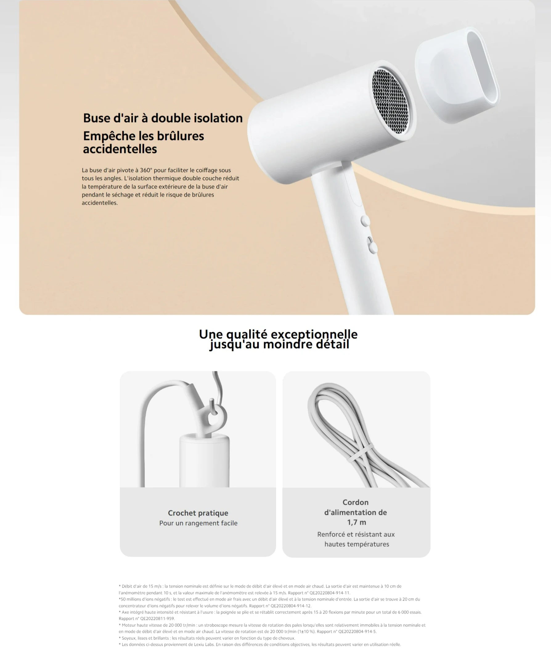 Sèche-cheveux compact Xiaomi