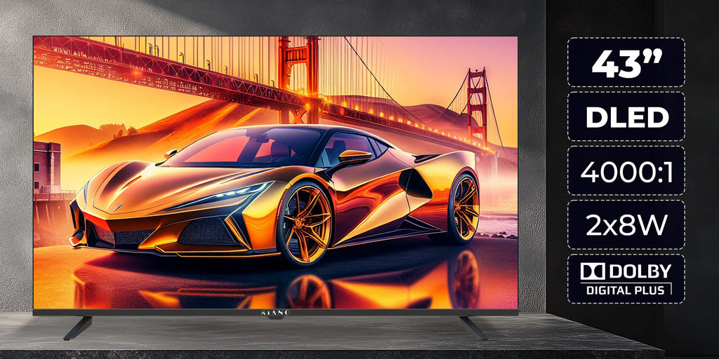 Kiano Elegance TV TV LED 43" 4K Smart Tv UHD Noir PVR WiFi
