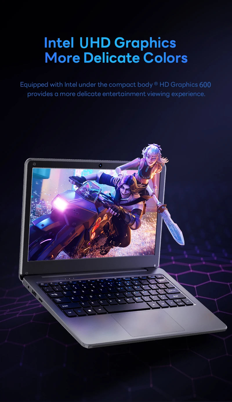 BYONE-Mini ordinateur portable Intel N4000