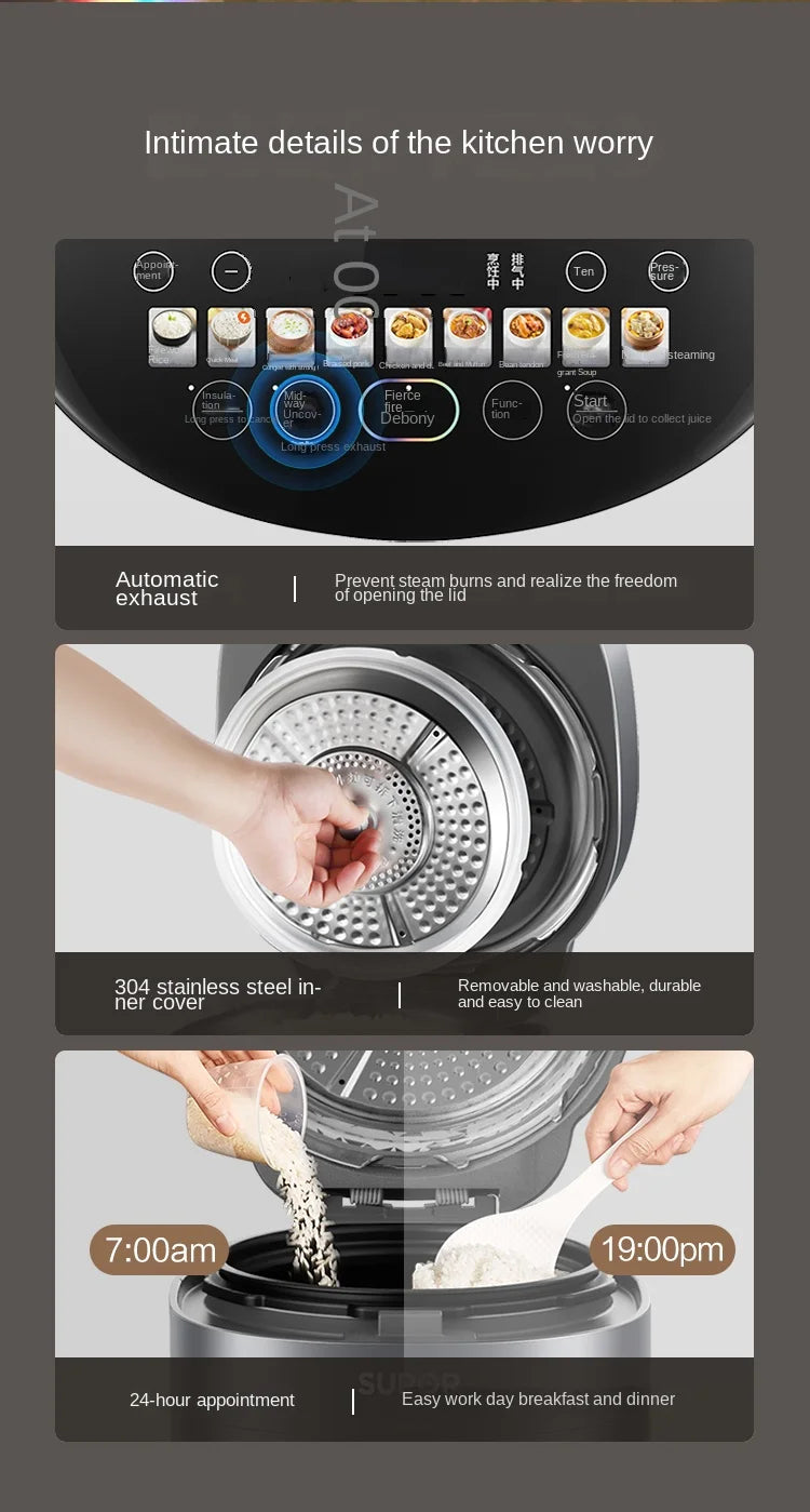 Multifunctional IH Electric Pressure Cooker 5L