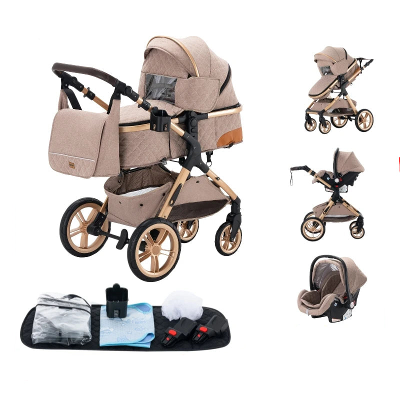 Luxury 3-in-1 Baby Stroller