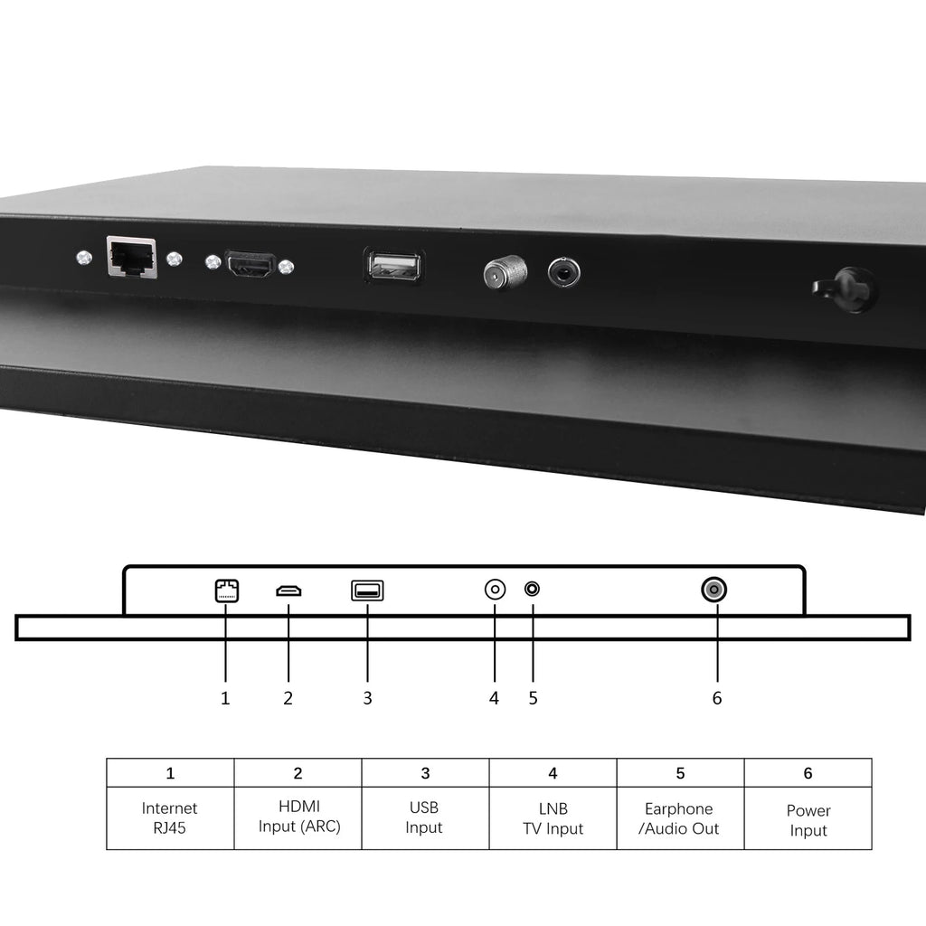 Souria-Mini Smart Android Mirror TV avec écran tactile, 18.5 "