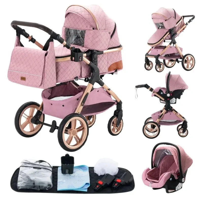 Luxury 3-in-1 Baby Stroller