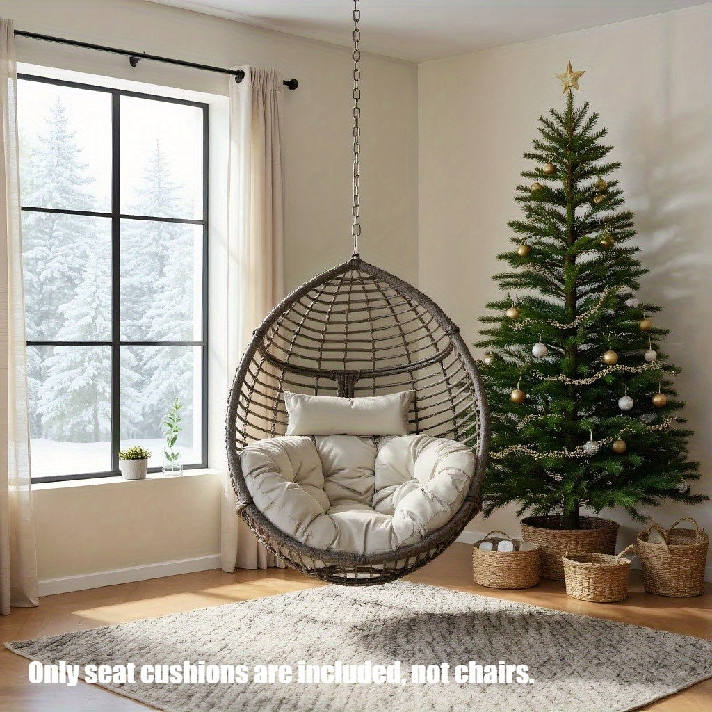 Bohemian Hanging Basket Bed Cushion - Thick All-Season Soft Pad for Hammocks, Swing Beds & Chair-like Lounging (Chairs Not Included) - /Outdoor Use,, Balcony, Treehouse - Compatible with Hanging Chairs & Beds