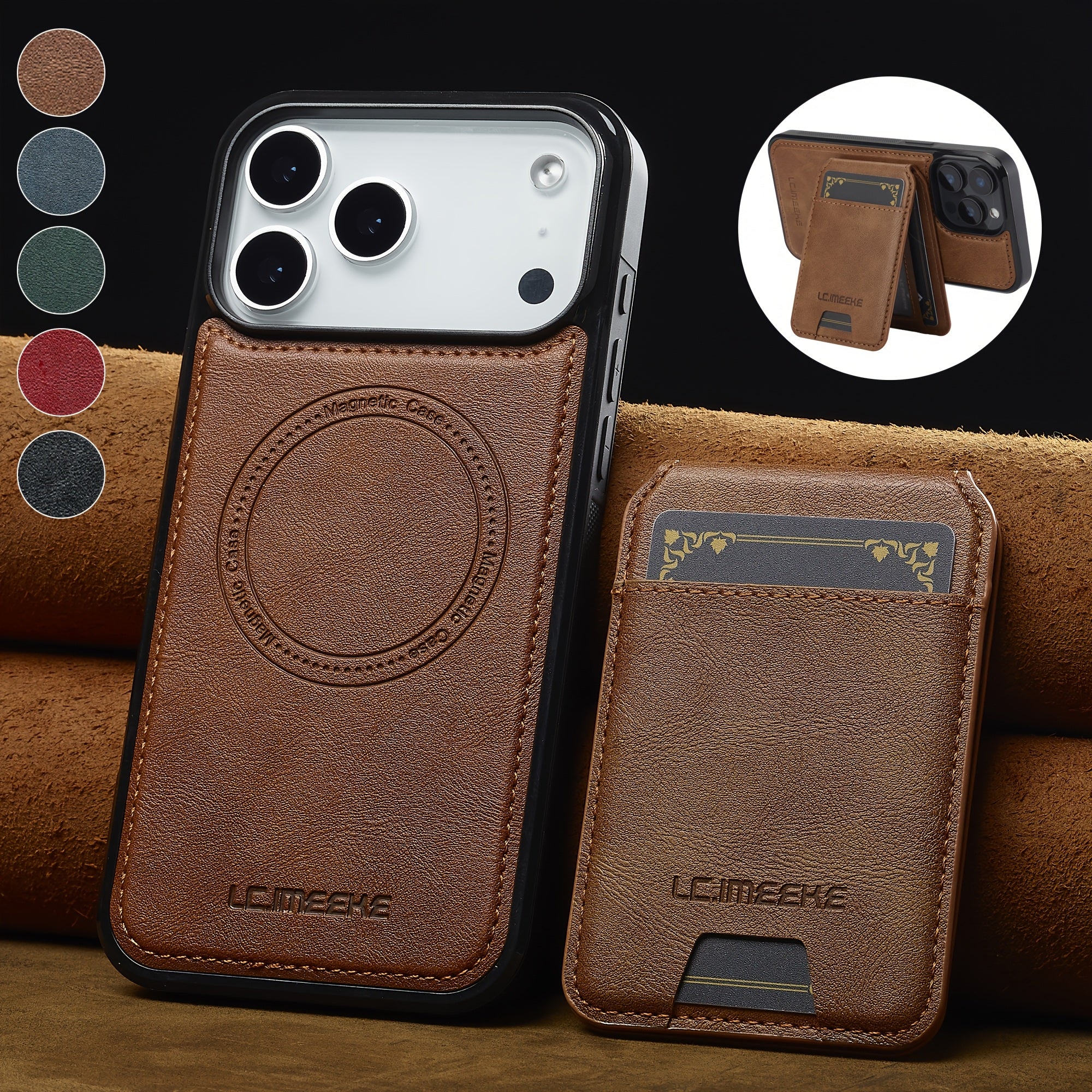 Coque portefeuille magnétique détachable