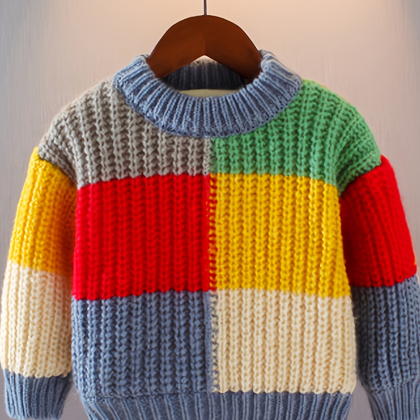 Kids' Thick Colorful Striped Sweater