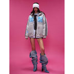 Manteau Matelassé Style College en Coton