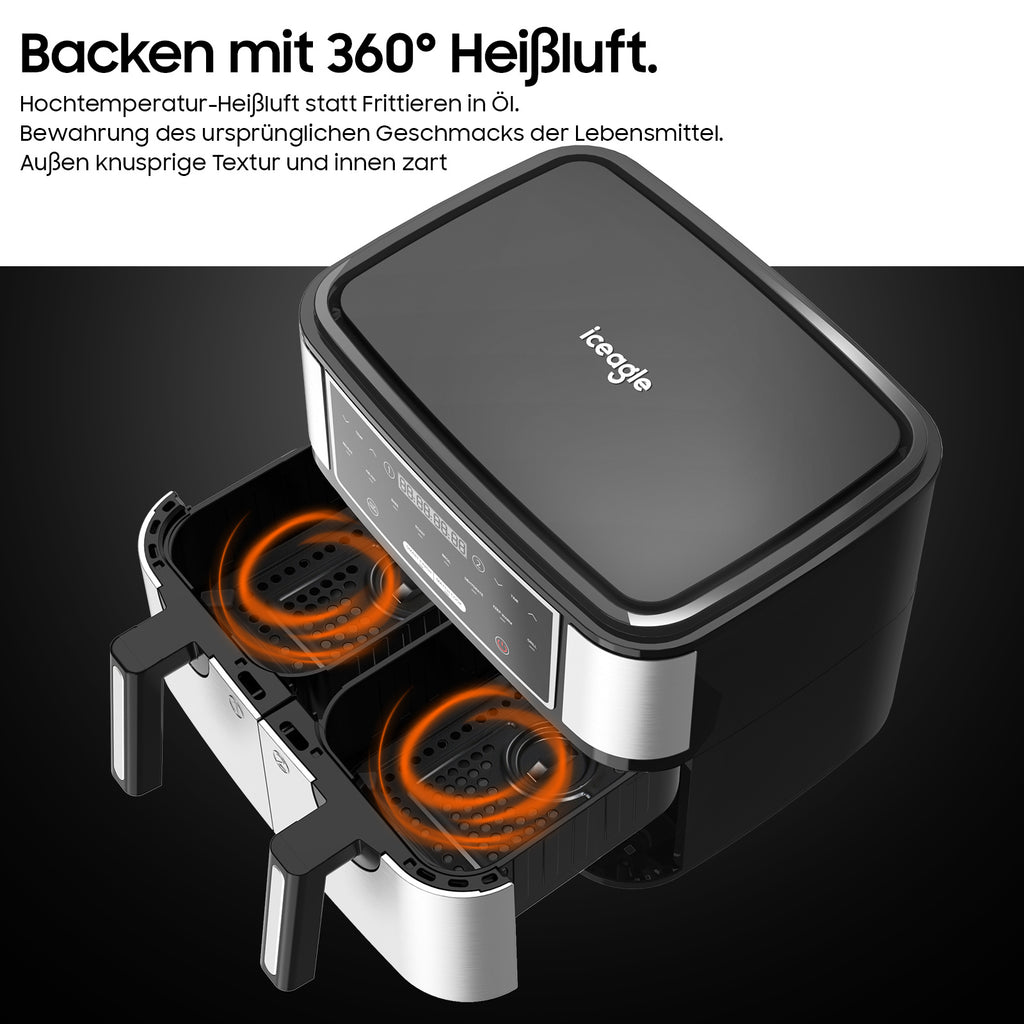 Air fryer Double Chambre ICEAGLE 10L XXL