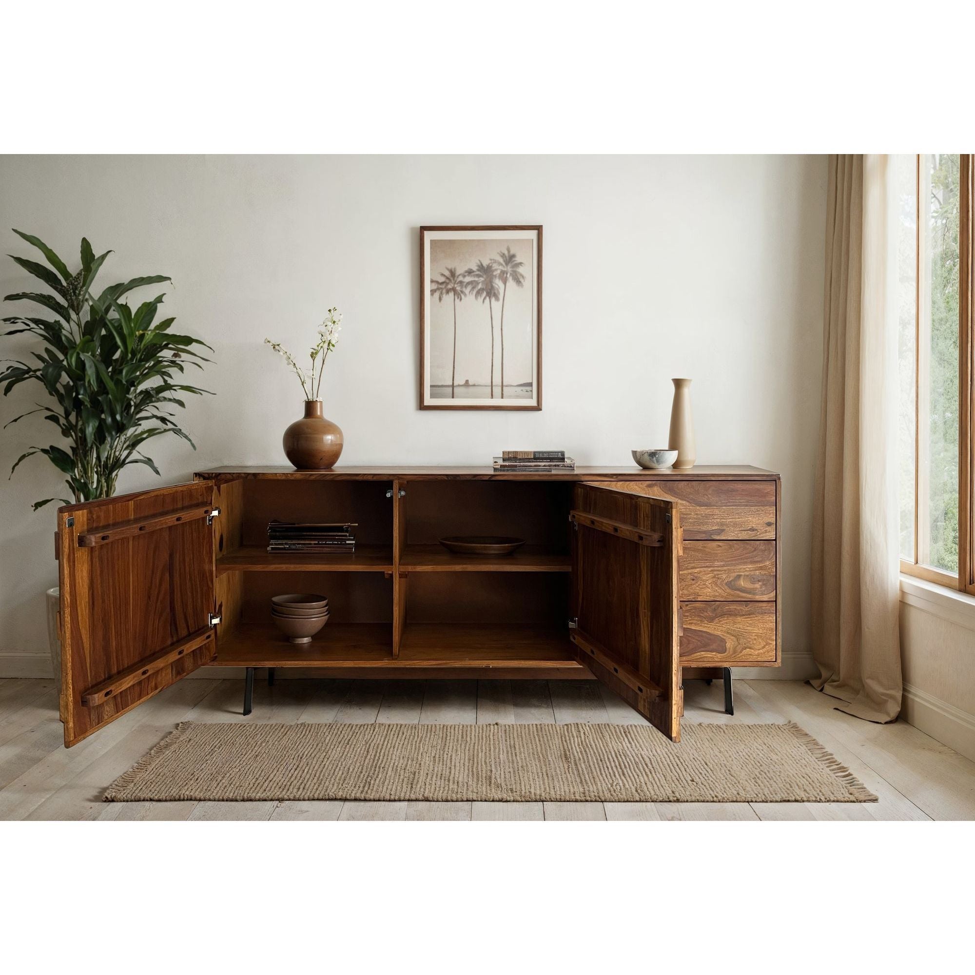 Buffet Sheesham massif de 175 cm