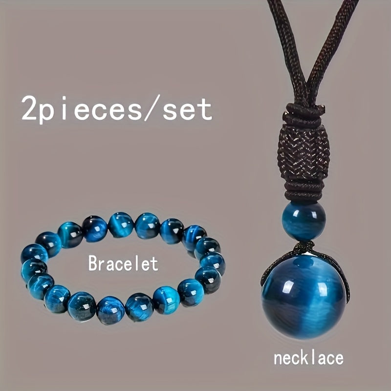 Œil de tigre bleu véritable