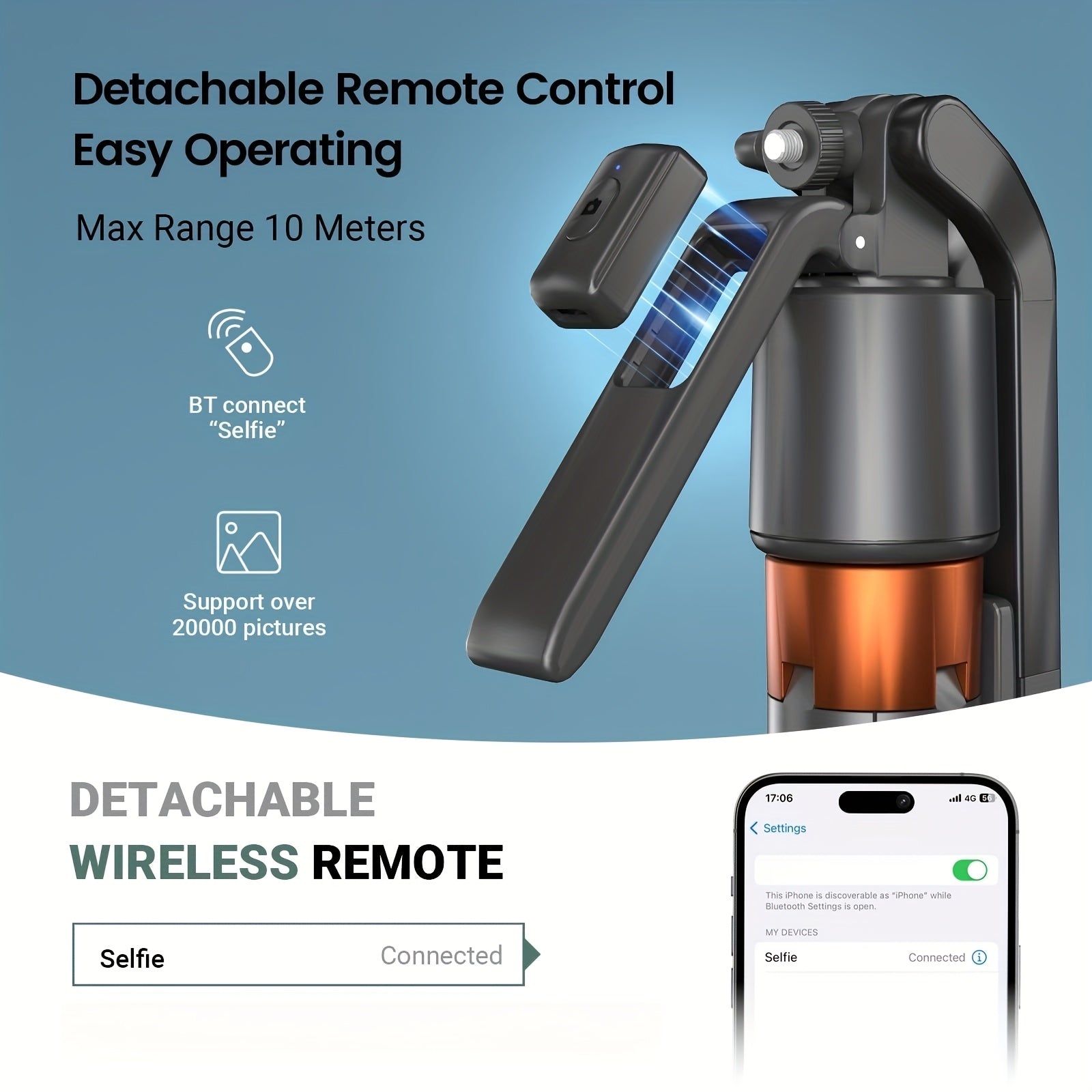 Stabilisateur 360° Auto Face Tracking