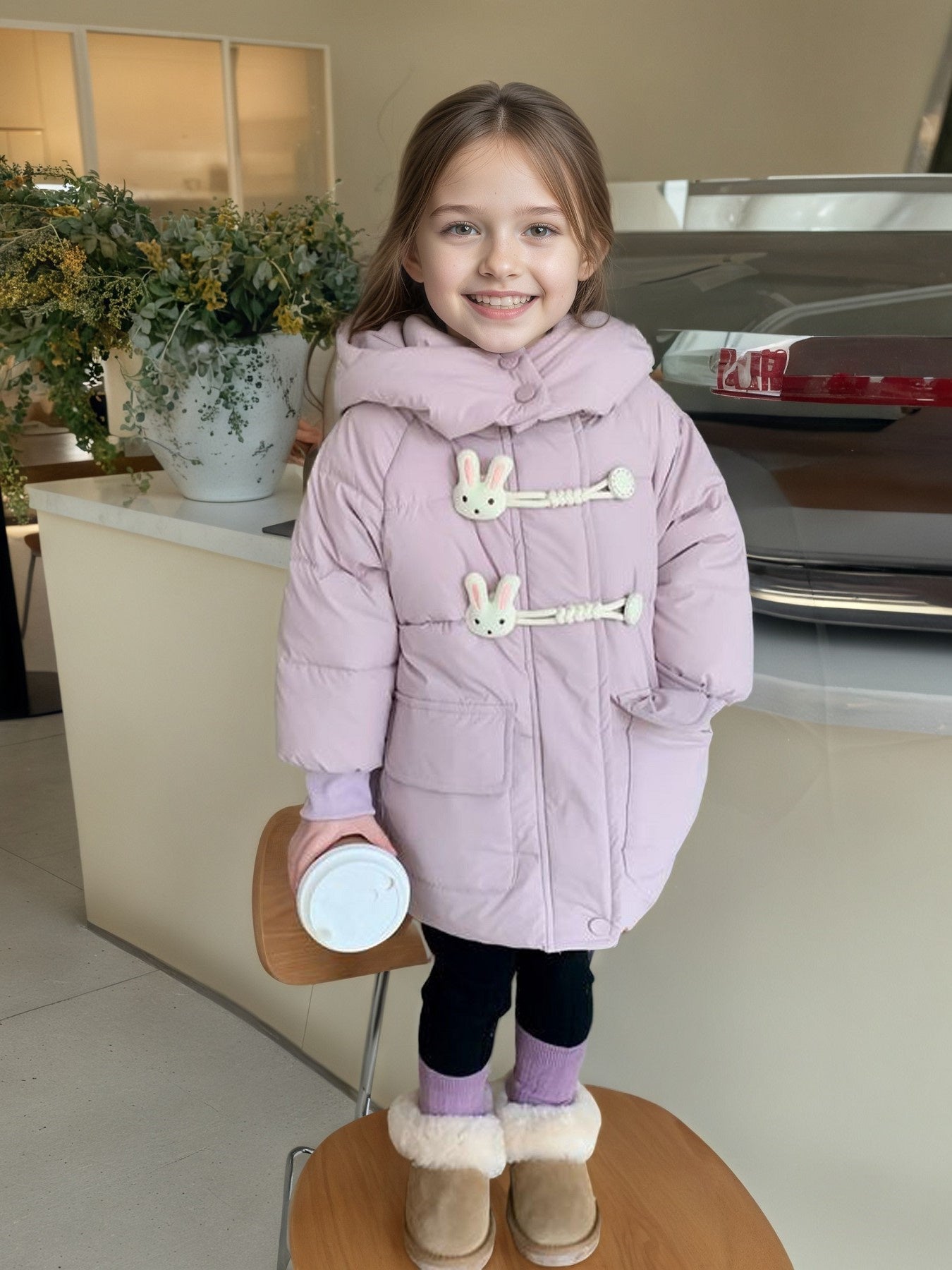 Girls' Winter Warm Hooded