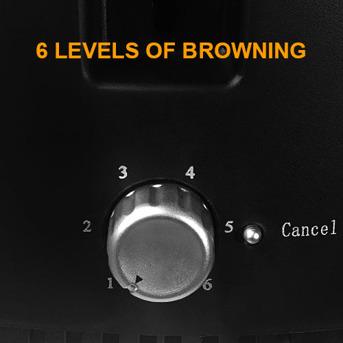 750W Toaster with 2 Extra-Wide Slots, 6 Browning Levels, Removable Crumb Tray, Automatic Ejection