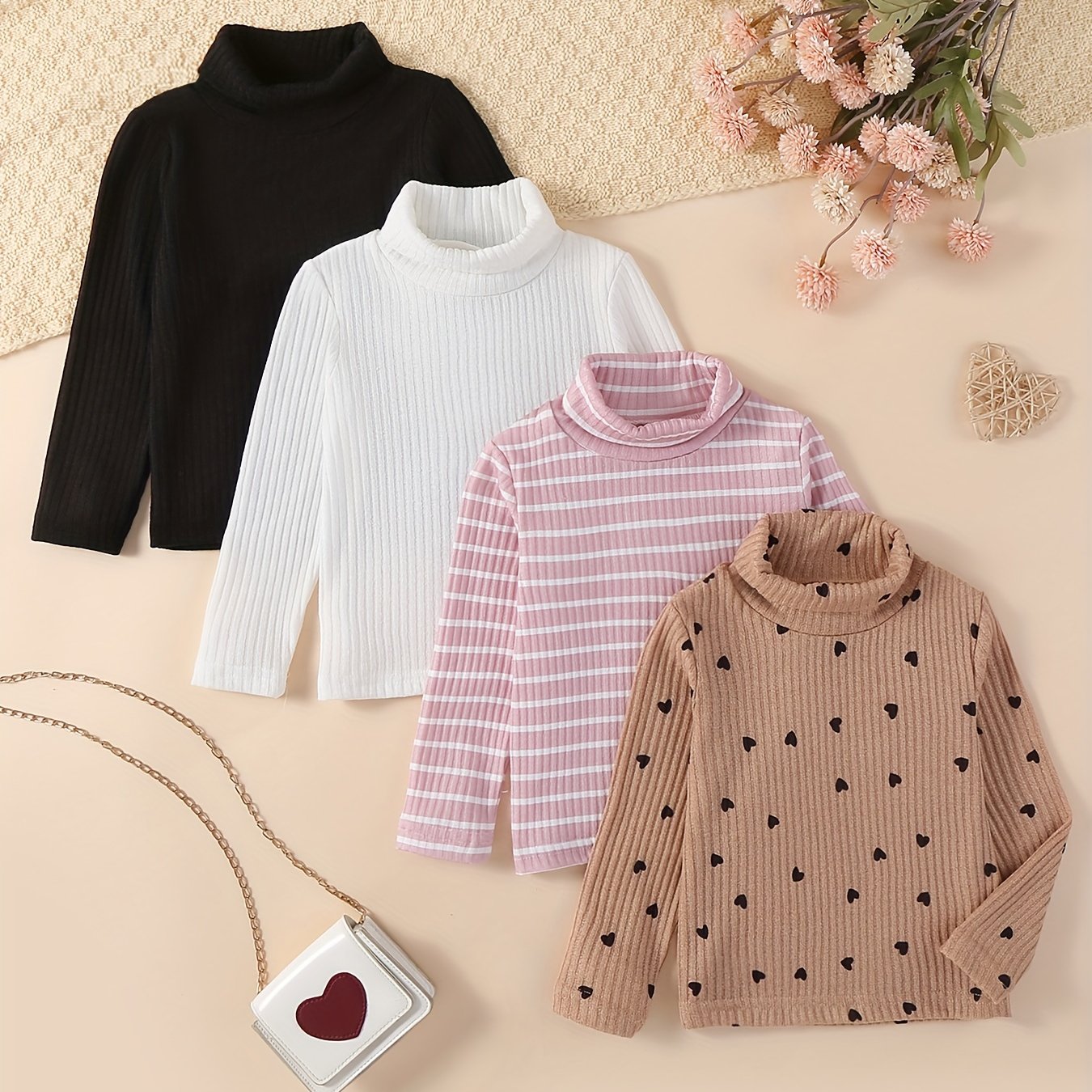 Ensemble de 4 sweatshirts à col montant