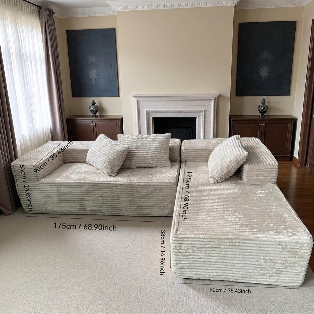 Modular L-Shaped Sectional Sofa