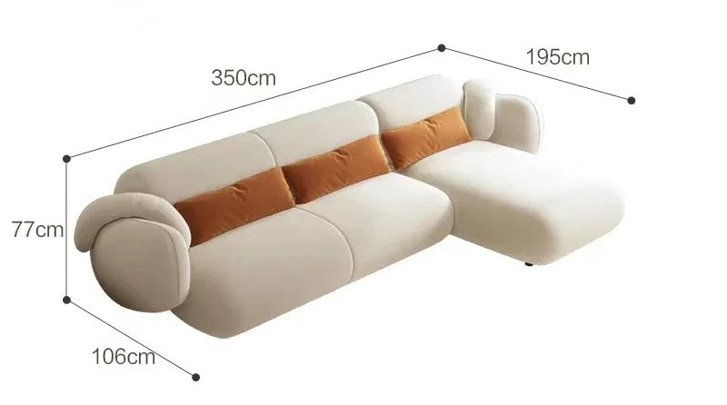 Canapé d'angle moderne en tissu