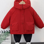 Boys' Heavy-Duty Winter Hooded Jacket