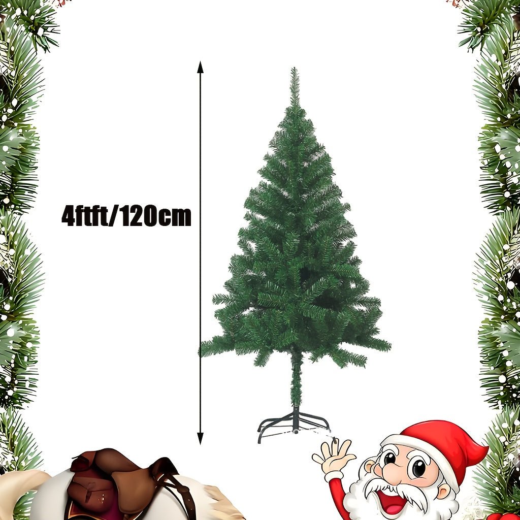 152.4/182.88cm Green Artificial Christmas Tree with Foldable Stand - Vintage Style Metal Frame, No Needed, Perfect for Home, Office, Halloween, Thanksgiving & Holiday Decorations, Elegant Tree Design, Large Dense Christmas Tr