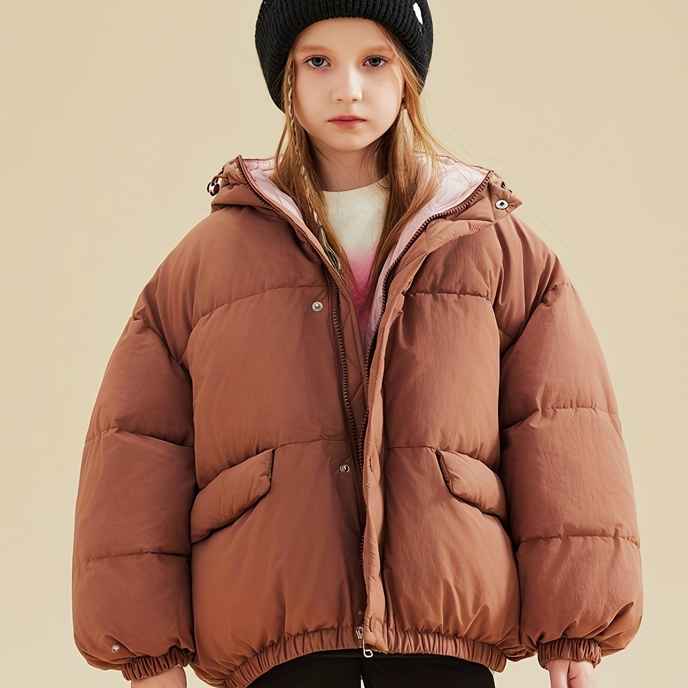 Boys & Girls Thickened Winter Jacket with Hood