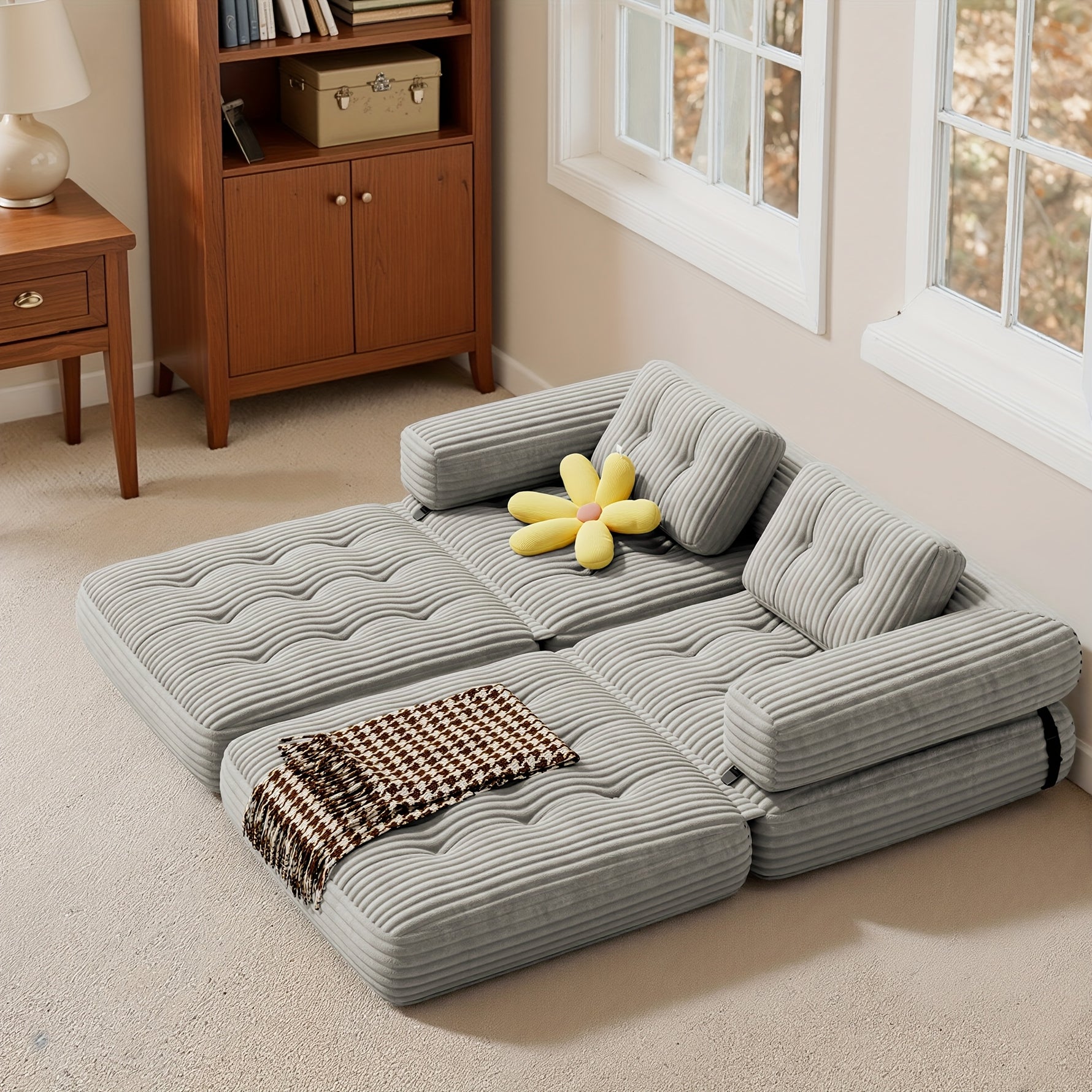 Canapé-lit 2-en-1 convertible