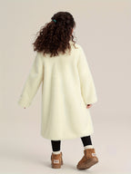 Girls' Elegant And Thick Plush Coat
