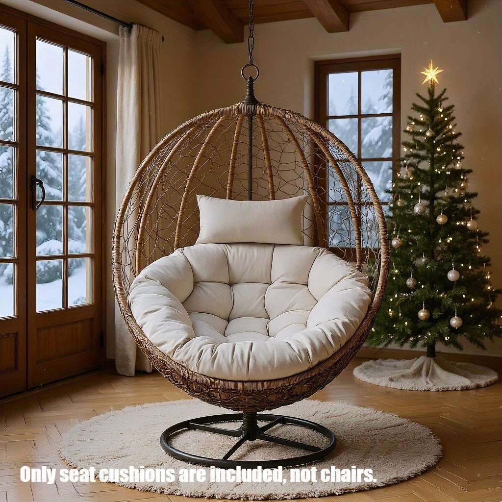 Bohemian Hanging Basket Bed Cushion - Thick All-Season Soft Pad for Hammocks, Swing Beds & Chair-like Lounging (Chairs Not Included) - /Outdoor Use,, Balcony, Treehouse - Compatible with Hanging Chairs & Beds