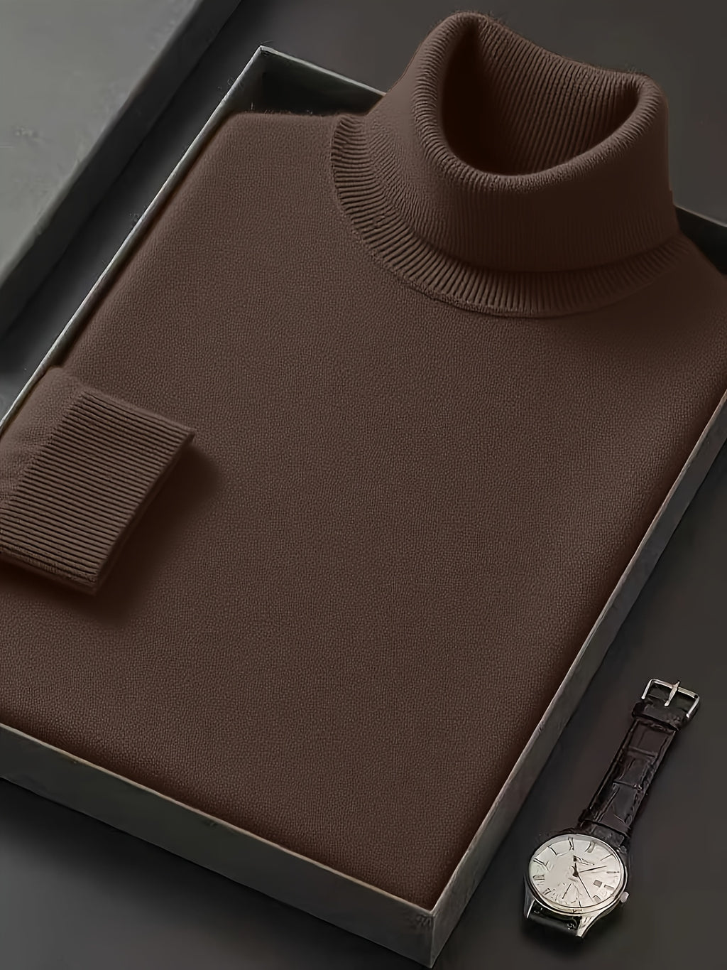 Pull col roulé casual pour homme