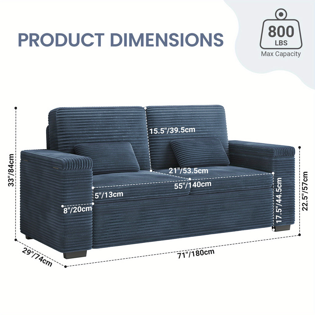 Canapé Corduroy Moderne NECHE 180cm