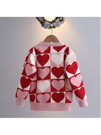Girls' Red & Pink Pull-over