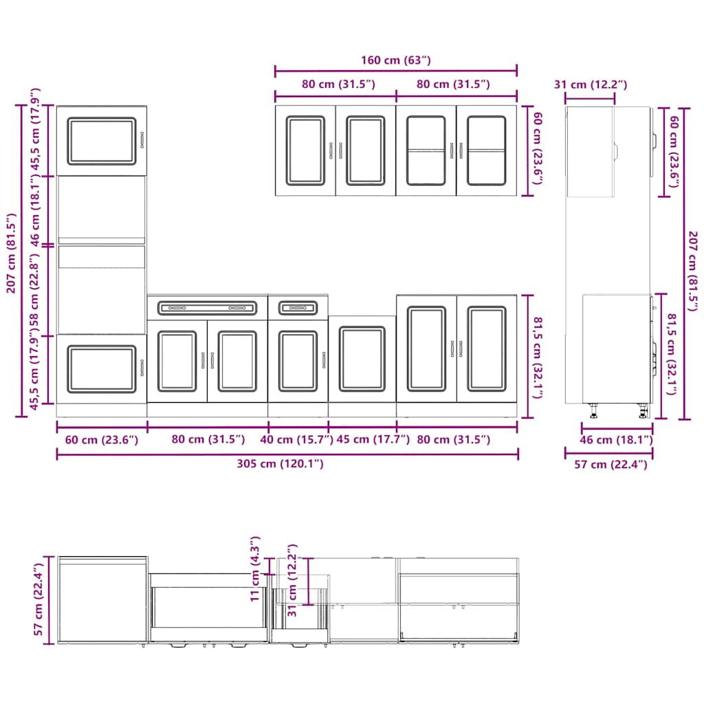 Cuisine Kalmar (7 pièces)