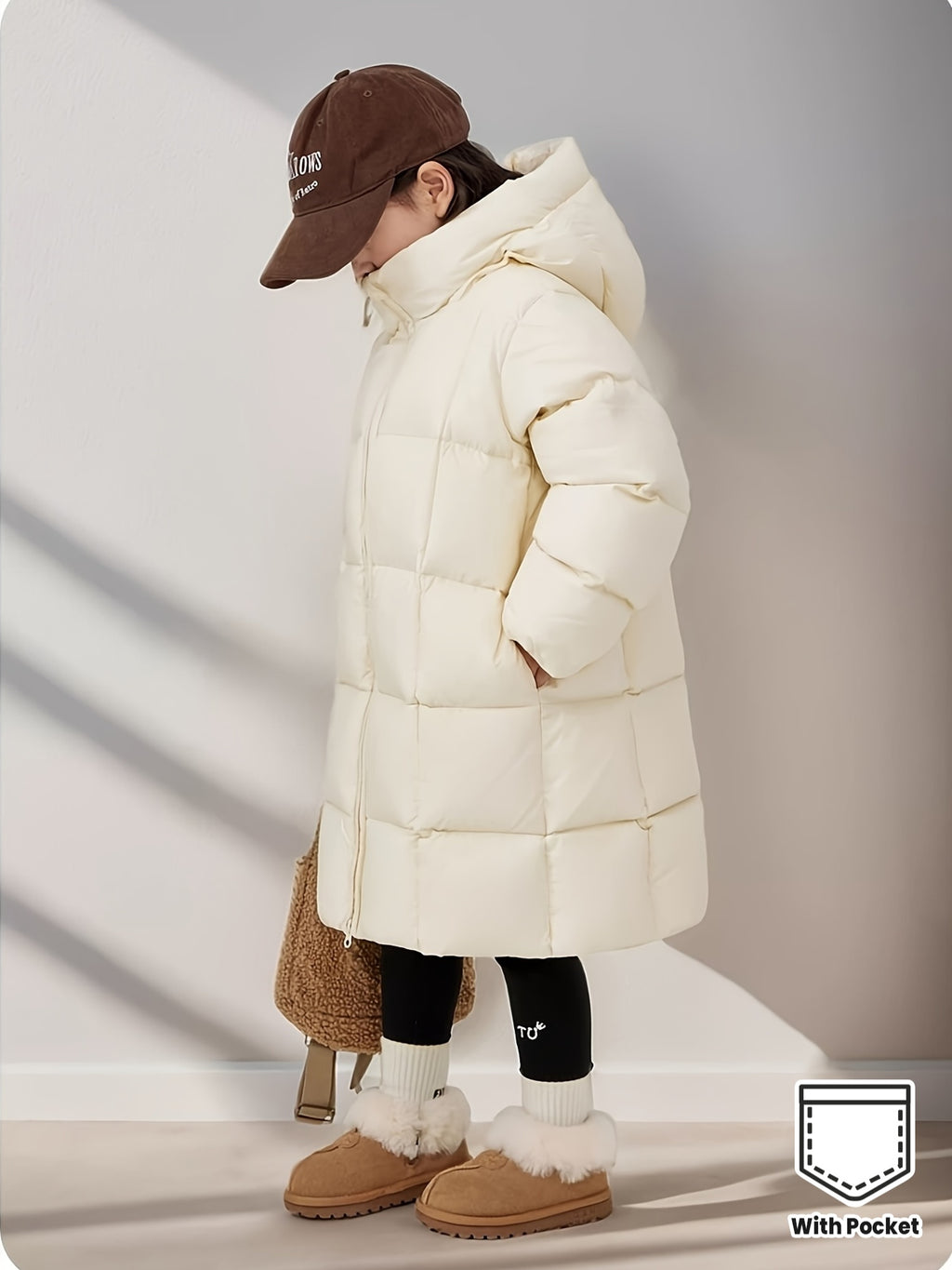 Girls' Winter Hooded Coat