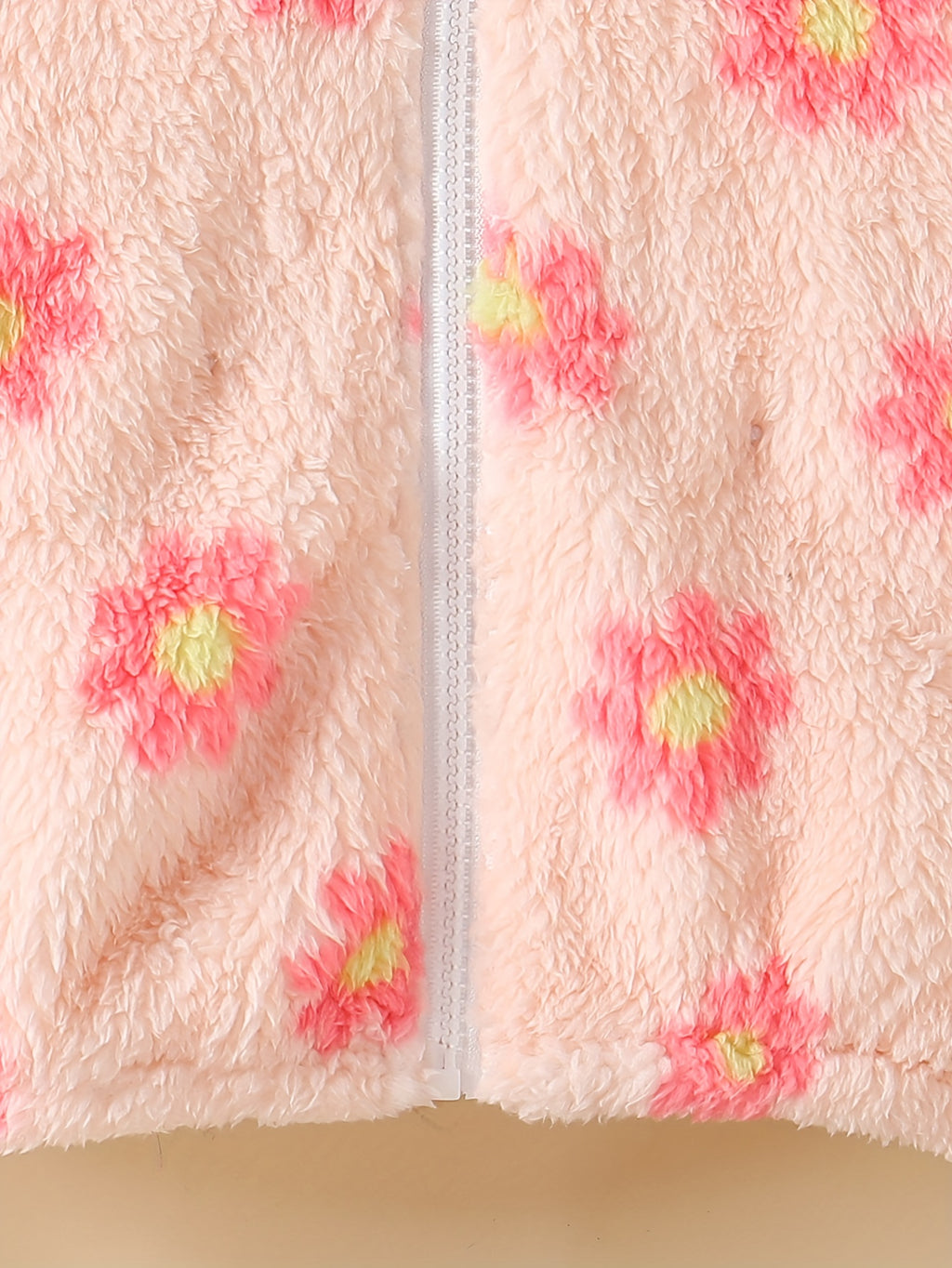 Veste Polaire Floral à Col Montant