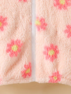 Veste Polaire Floral à Col Montant