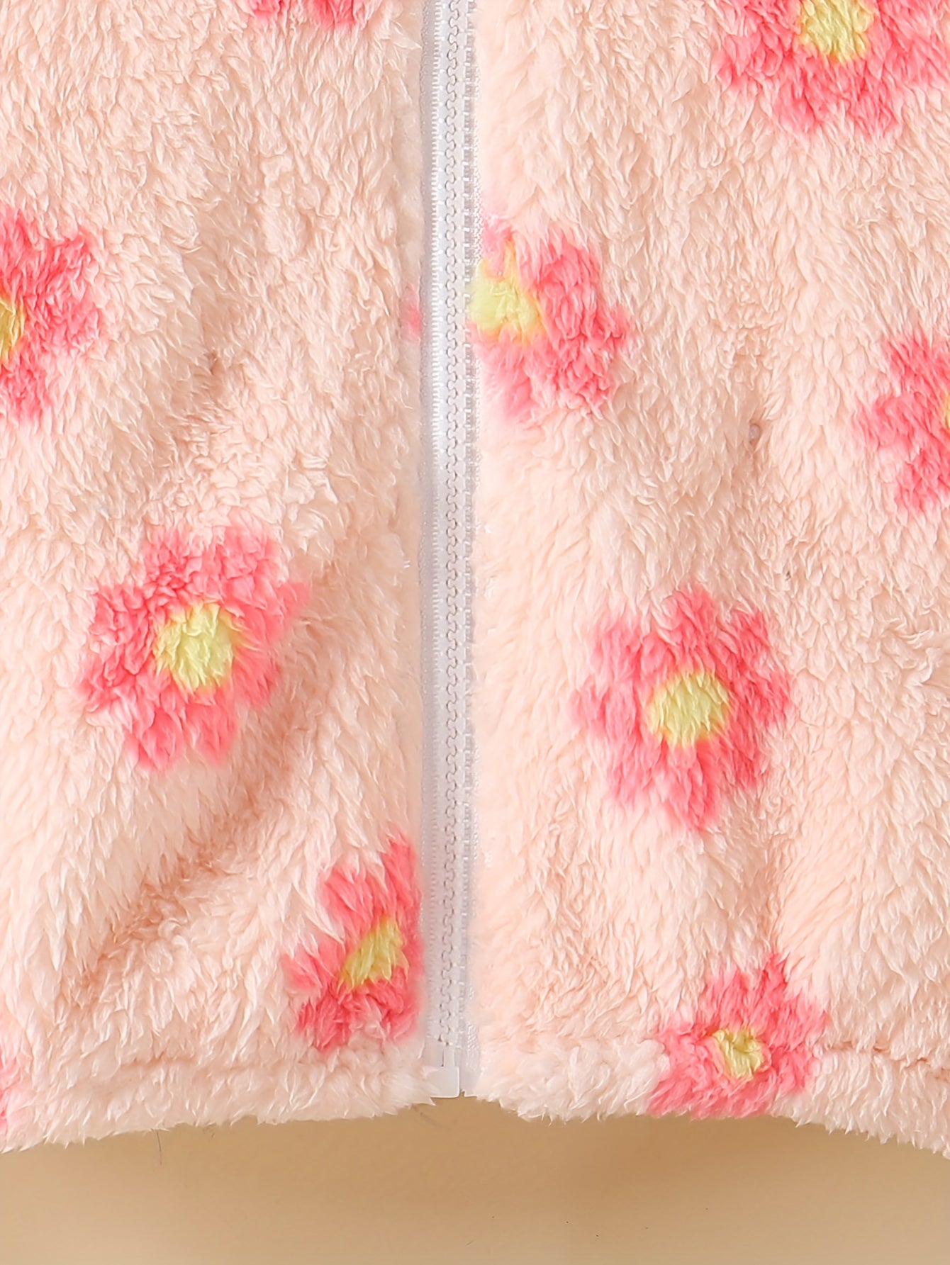 Veste Polaire Floral à Col Montant